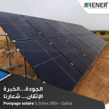 Pompage solaire 5.5 chvx 380 v- gafsa